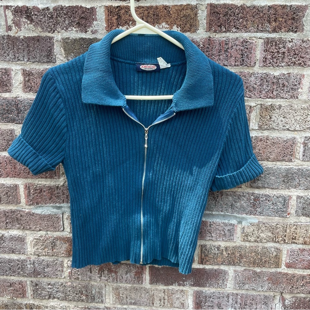 Zip Up Collared Sweater